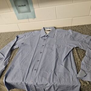 Sergius Shirt Mens Medium Blue Long-Sleeve Dress Shirt
